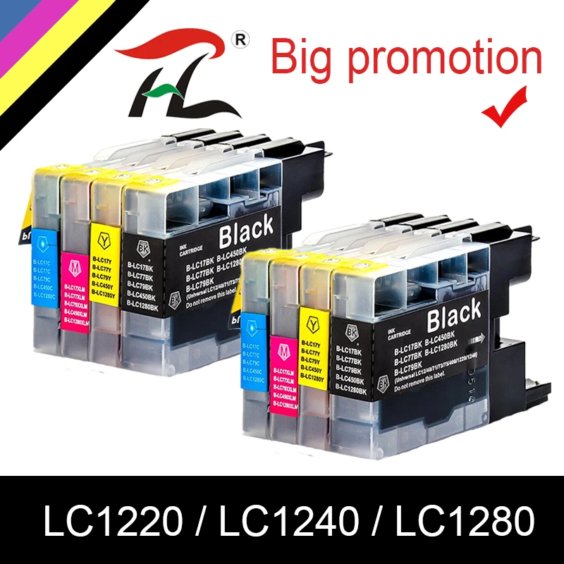 

LC1280 LC1240 LC1220 Compatible Ink Cartridge For Brother MFC-J280W J430W J435W J5910DW J625DW J6510DW J6910DW DCP-J725DW