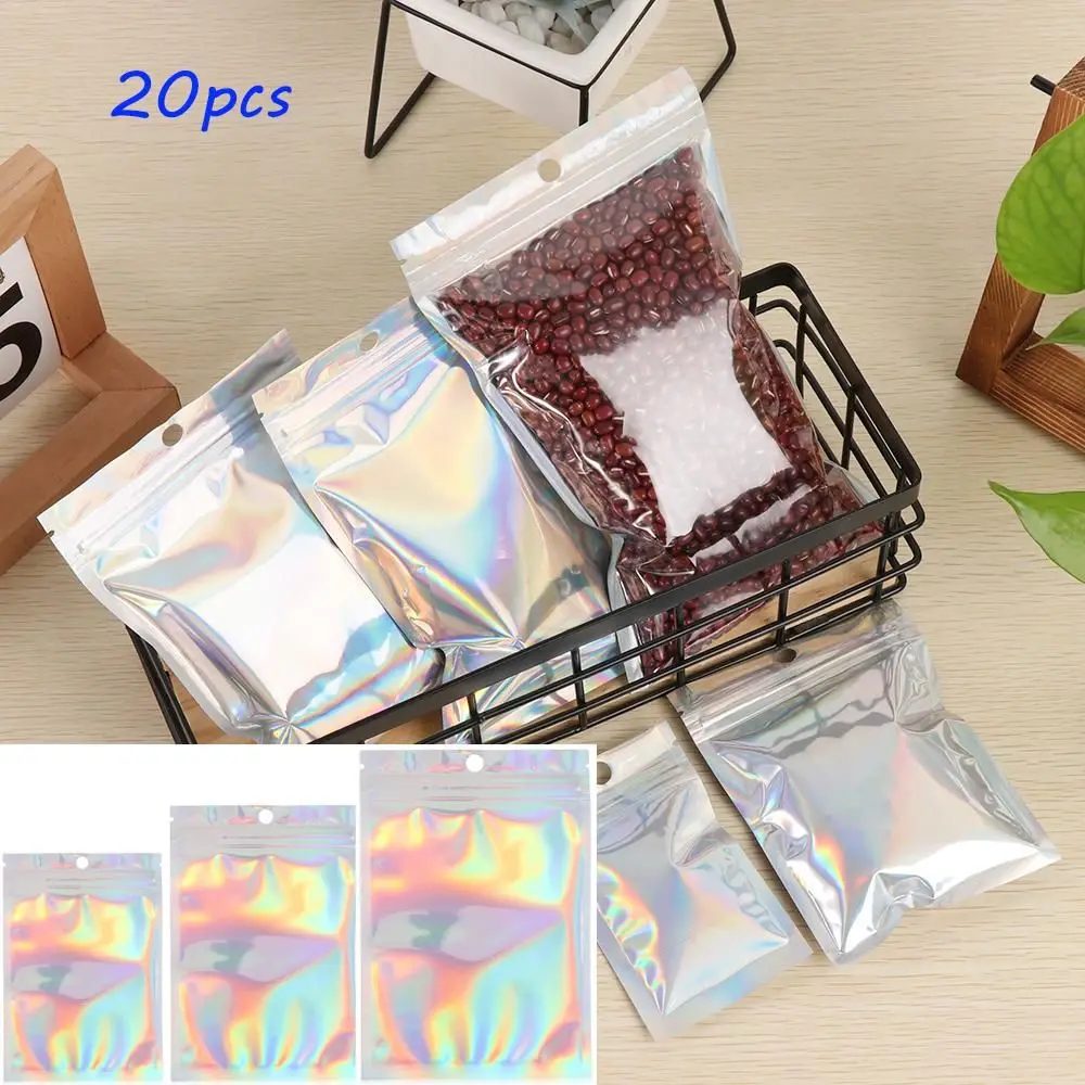 

20 Pcs Plastic Self Seal Aluminum Foil Waterproof Storage Reclosable Pouches Zipper Packaging Bag