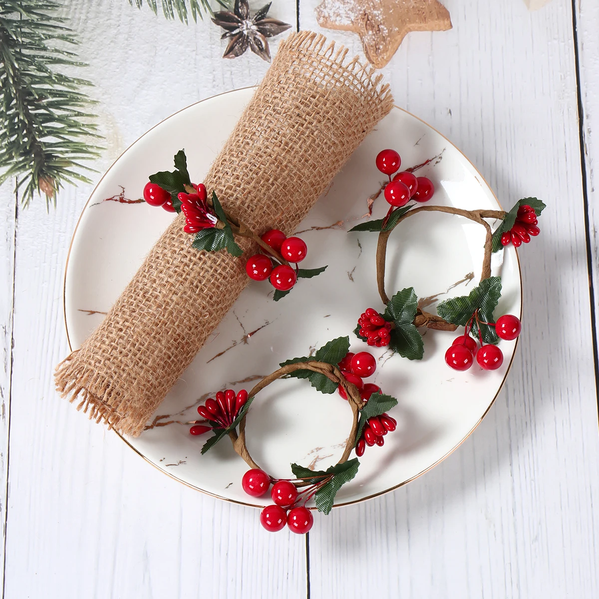 Декоративное Кольцо Для Стола В Канун Рождества 2024 Праздничное Украшение Дома