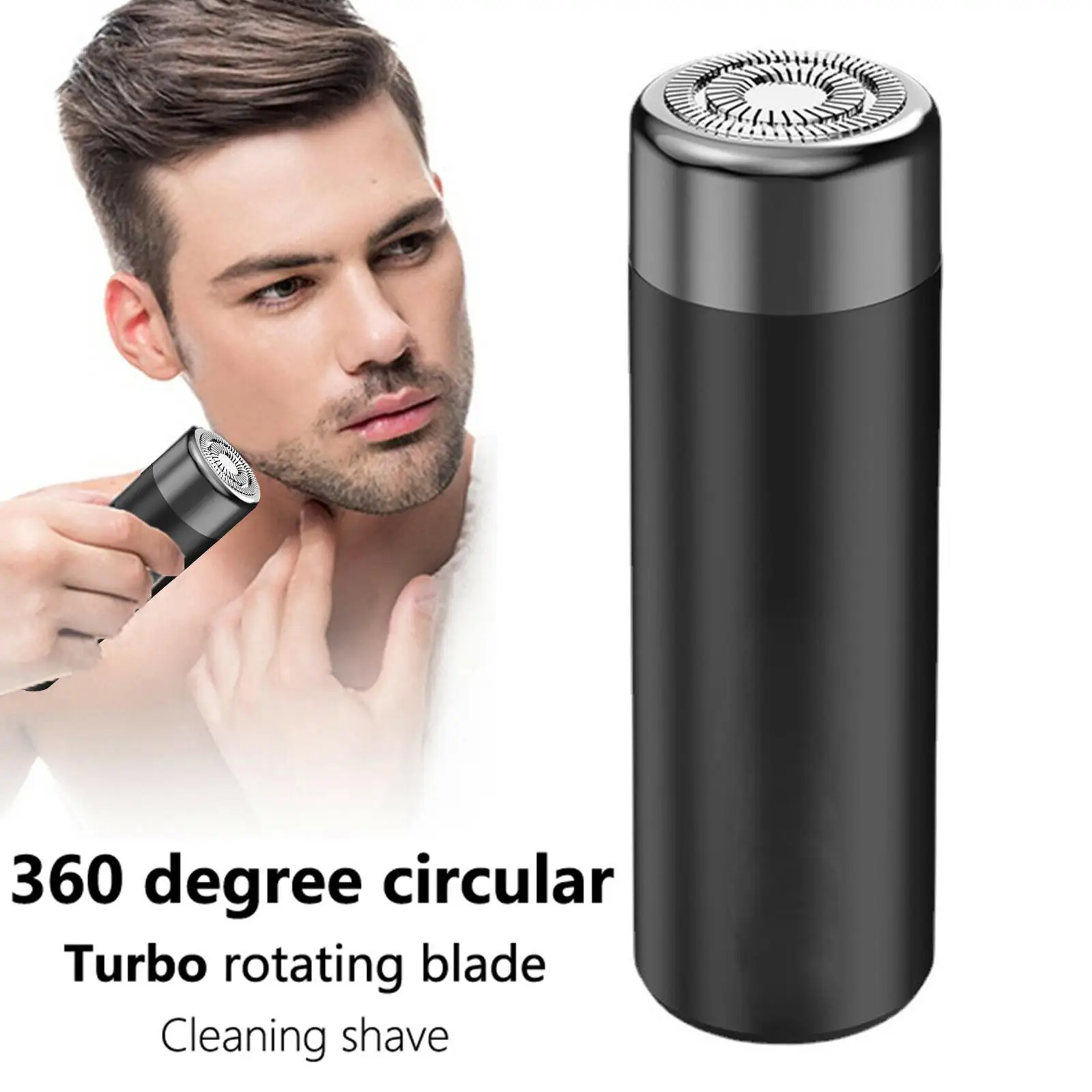 

Mini Electric Shaver Rotary Cutter Head Car Beard Knife USB Fast Charge Self-service Hair Machine Shaver For Men Electric Razors