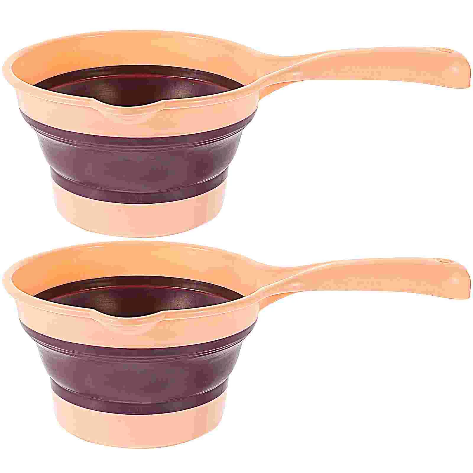 

Ladle Water Scoop Bath Cup Kitchen Dipper Collapsible Rinsebathroom Bucket Spoon Big Folding Bottle Handle Shampoo Hair Bathing