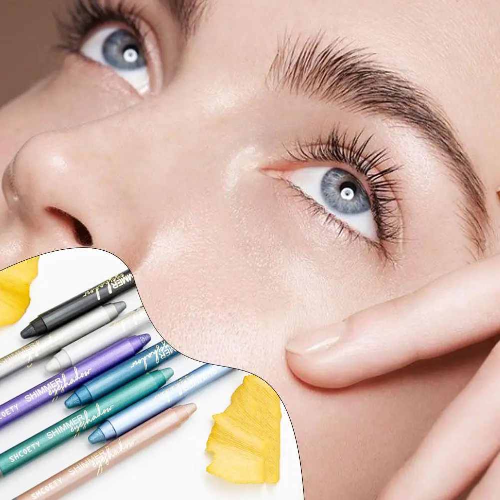 Водостойкие Перламутровые тени для век карандаш подводка макияж Мерцающая