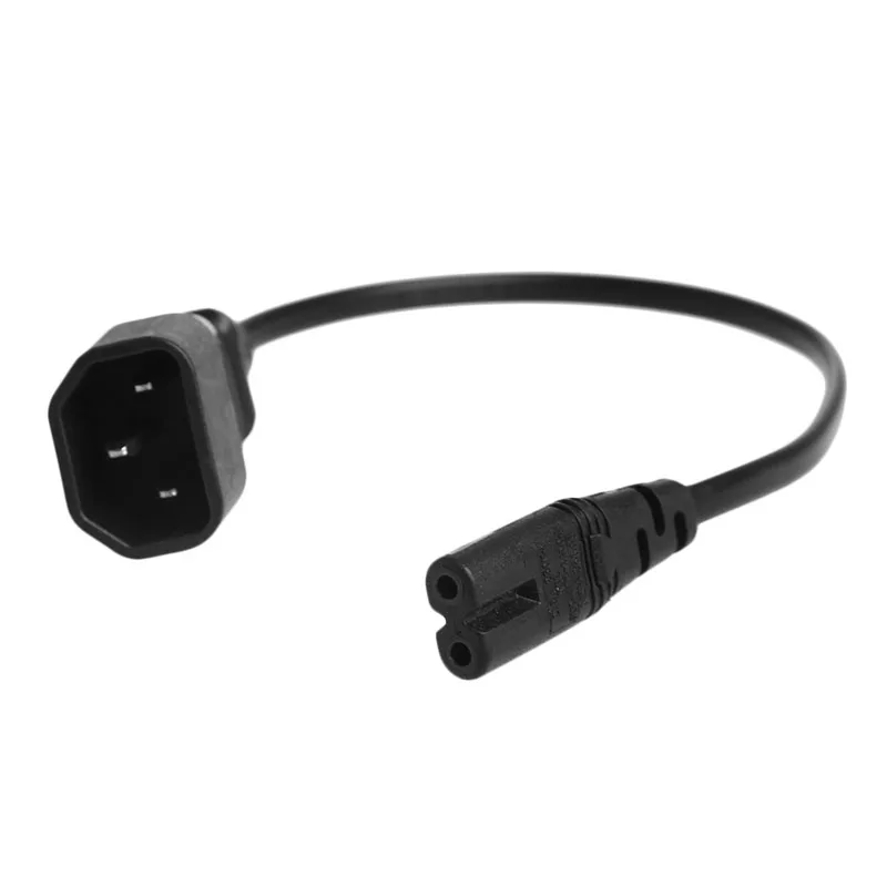 

IEC 3-Pin Kettle C14 Male To C7 Female Converter Adapter Cable For PDU UPS 30CM