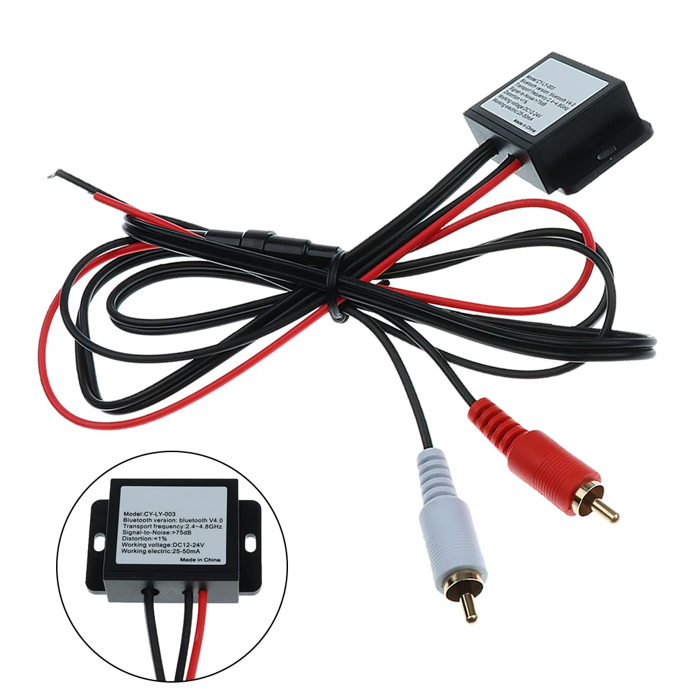 

Bluetooth V4.0 DC 12 -24V Car Aux Adapter BT Music Receiver Module Kit 2 RCA Input Audio Cable Audio Bluetooth 5.0 Audio Cables