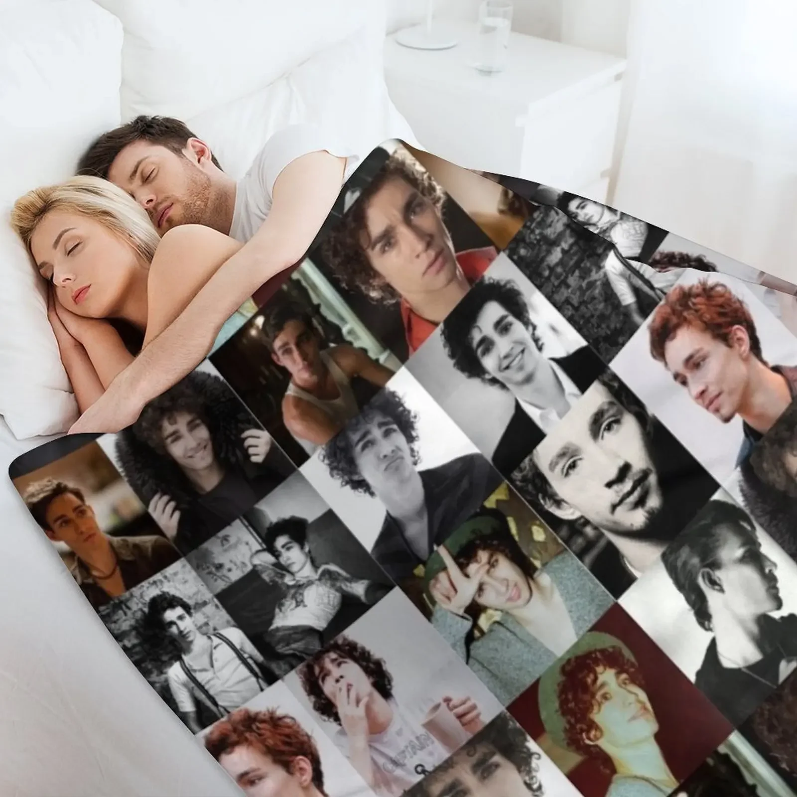 Одеяло Robert Sheehan Пляжное одеяло с мангой Одеяла меховыми краями