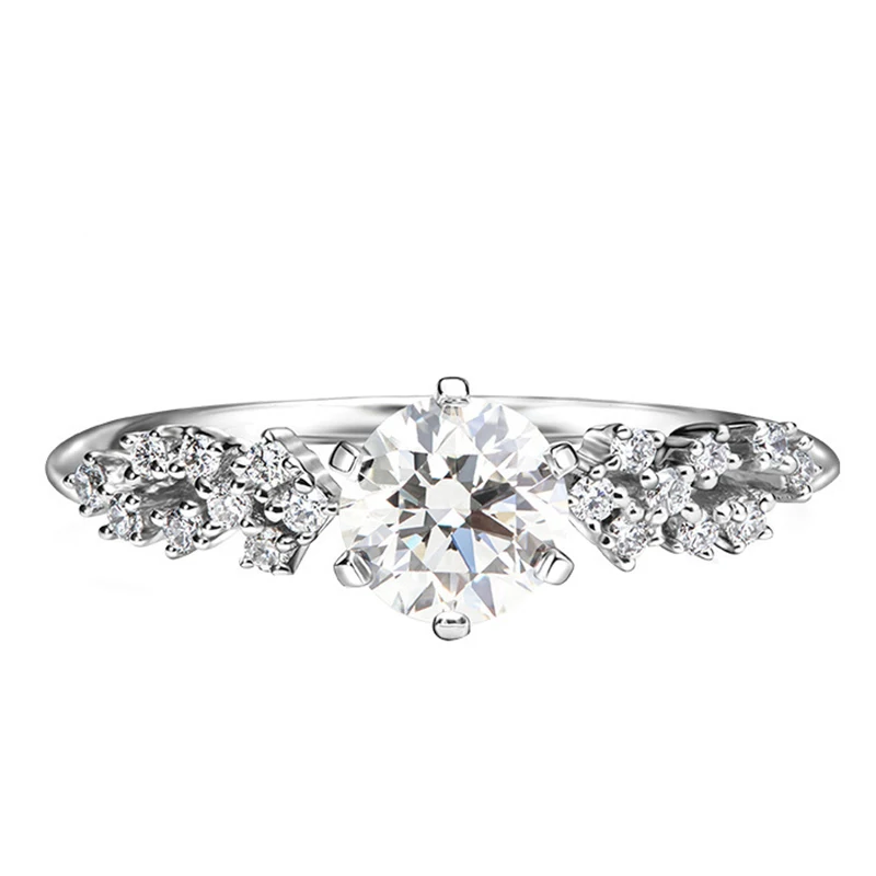 

Dazzling Flowers Real S925 Sterling Silver Rings for Women Luxury Charm Party Gift Jewelry Exquisite Elegant Engagement Wedding