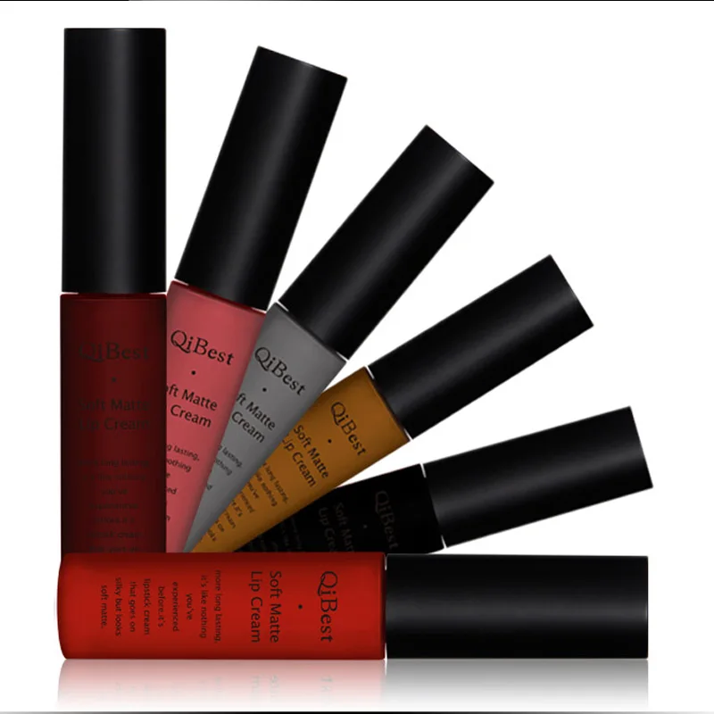 Матовая жидкая губная помада водостойкий стойкий бархатный блеск для губ туба с