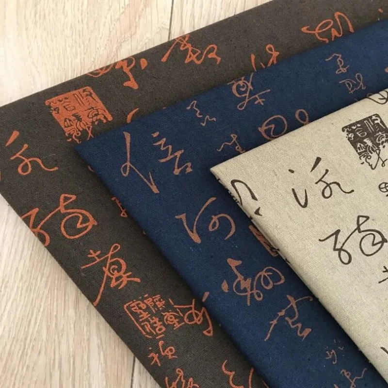 Ткань для рукоделия с китайскими иероглифами ткань ручной работы