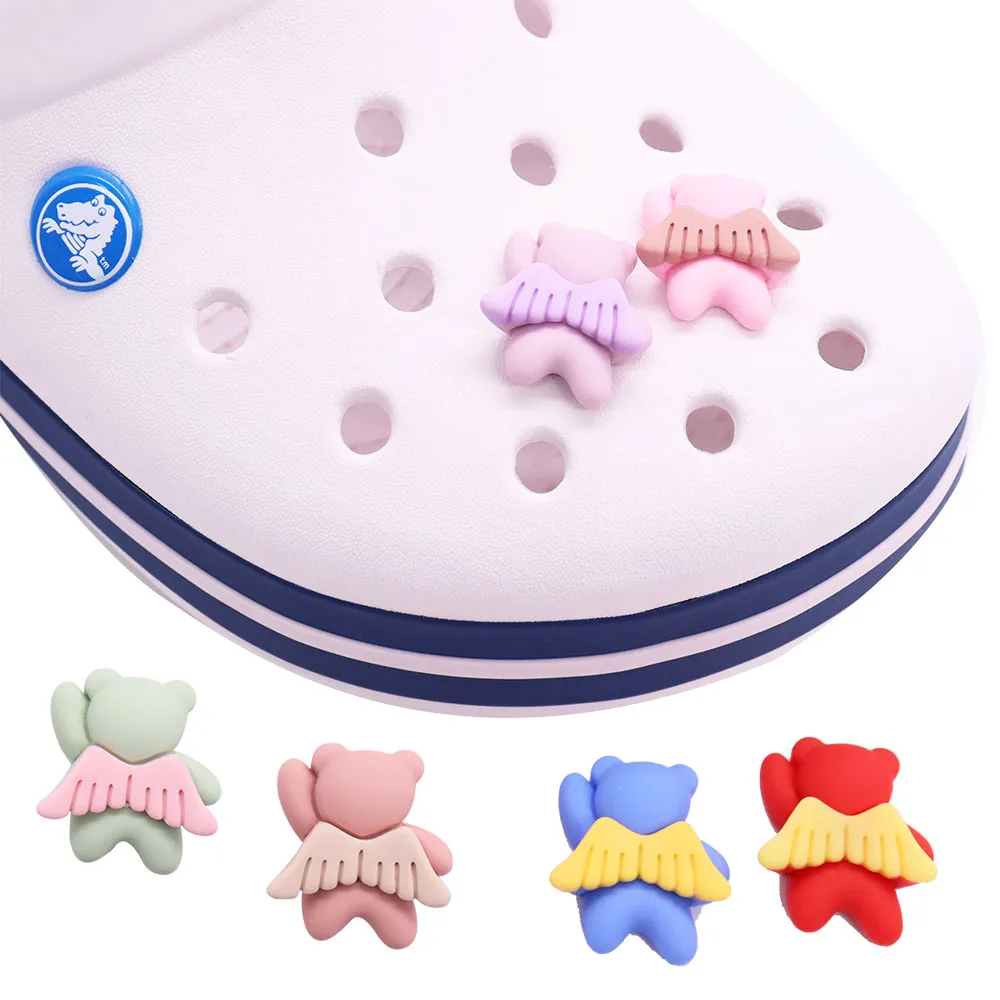 

Одиночная распродажа, 1 шт., подвески для обуви из смолы, милый медведь со стандартными украшениями для обуви, подходит для Croc Jibz, детский пра...