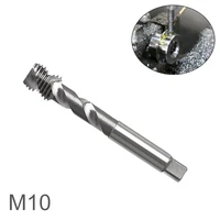 1 piece m10 square shank high speed steel screw thread tap drill bit for woodworking plastic and aluminum hss drill bits