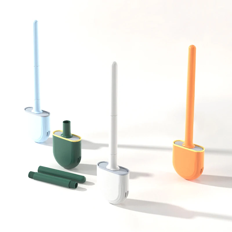 

Воздухопроницаемая щетка для унитаза, водонепроницаемая герметичная щетка с основанием из силикона, плоская щетка для унитаза, гибкая мягкая щетка с быстросохнущим держателем