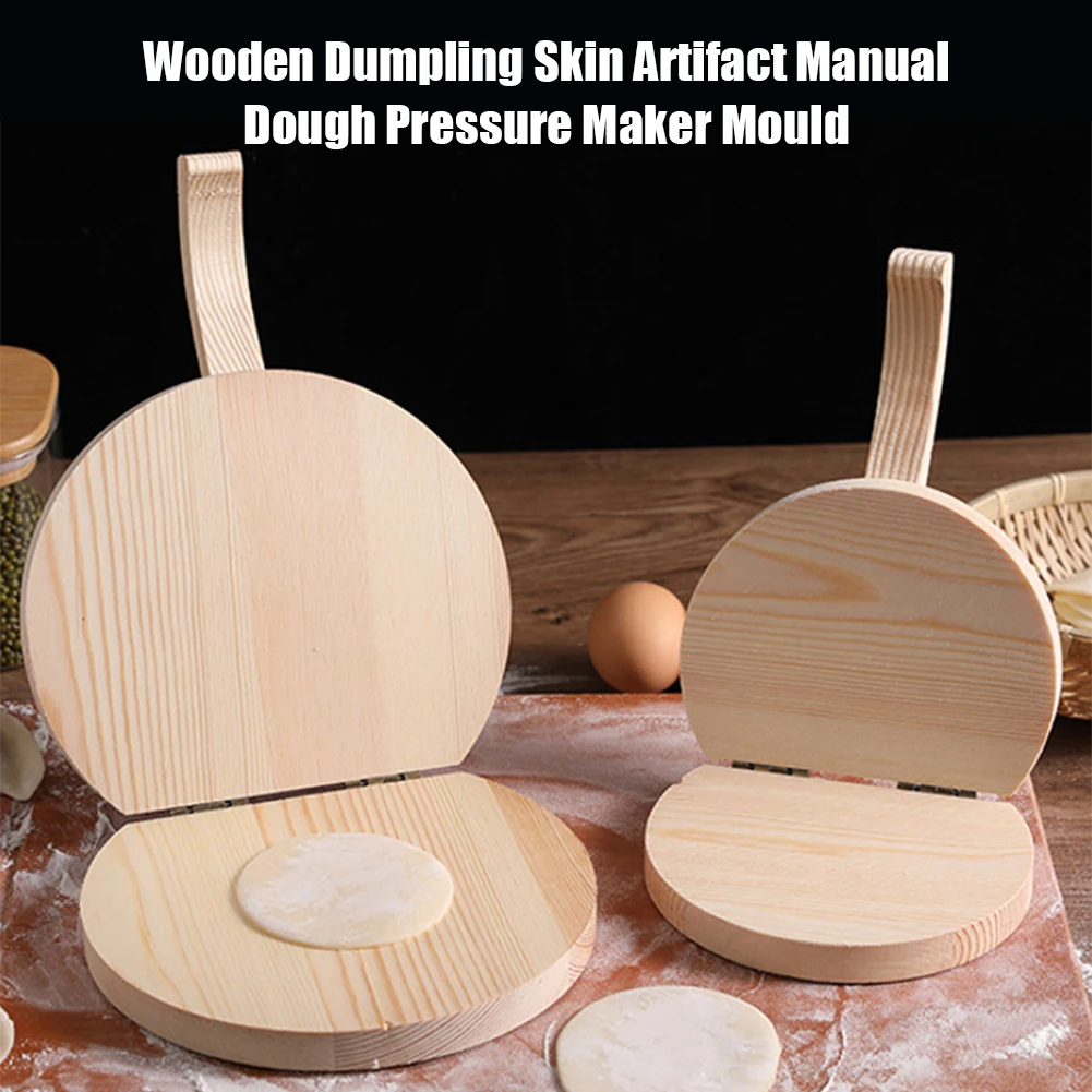 

Wooden Dumpling Skin Artifact Manual Dough Pressure Maker Mould Dumpling Skin Press Device For Making Dumplings DIY Pastry Tools