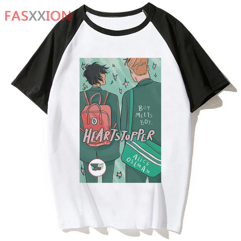 

heartstopper t shirt male streetwear t-shirt clothing hip harajuku top tee men for tshirt hop funny