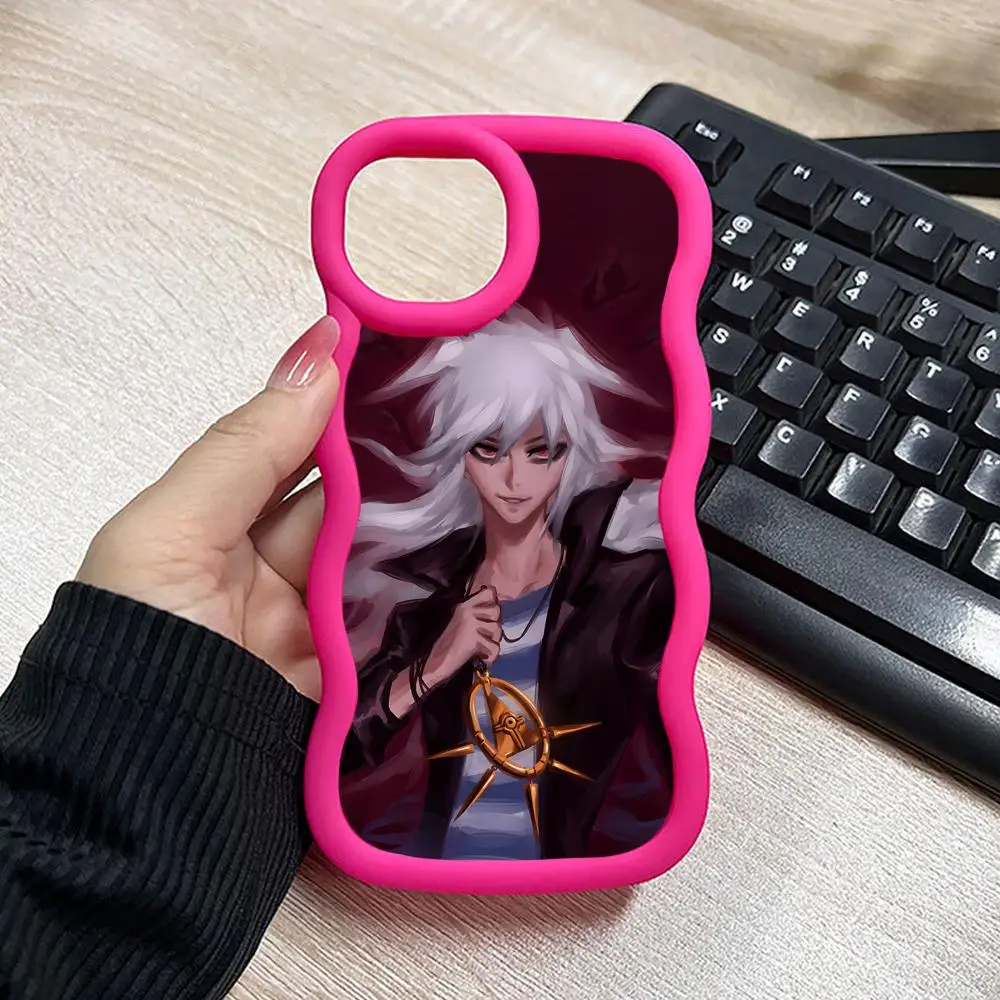 Фото Чехол для телефона Yugioh Yami Bakura для iPhone 17 16 15 14 13 12 11 Air Pro Max Plus, красный, мягкий ТПУ, с волнистым краем №2