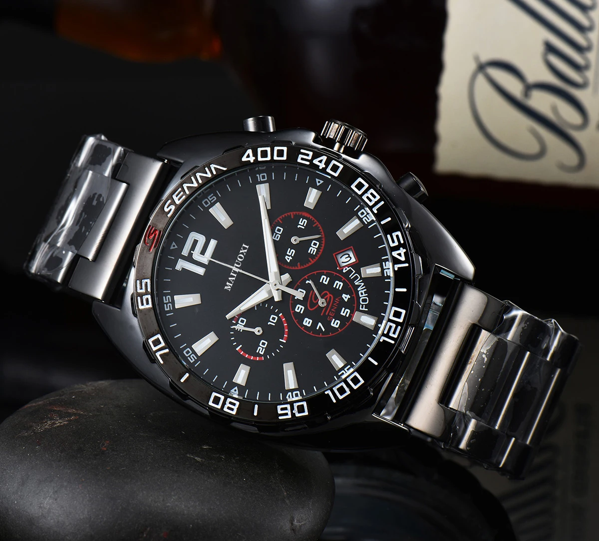 

Часы наручные мужские Кварцевые водонепроницаемые, брендовые роскошные классические спортивные с силиконовым ремешком, с хронографом