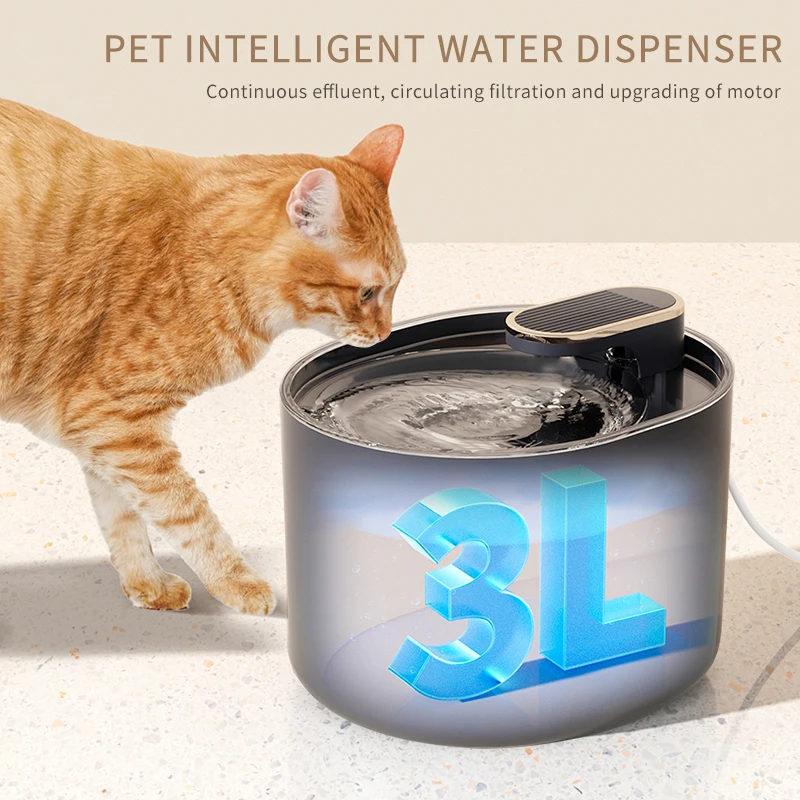 

3L Automatic Pet Cat Water Fountain Silent Cat Drinking Fountain USB Charge Electric Feeder Pet Water Dispenser for Cat Supplies