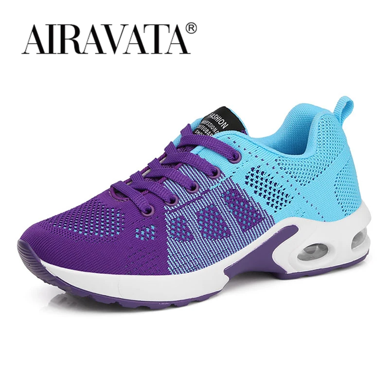 Fashion Women Sneaker Air Cushion Breathable Running Shoes Casual Outdoor White Platform Footwear