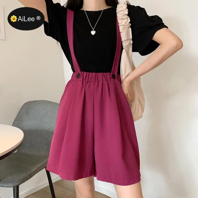 

Шорты женские драпированные с завышенной талией, повседневные модные Свободные Комбинезоны с эластичным поясом, шорты в стиле Харадзюку со...