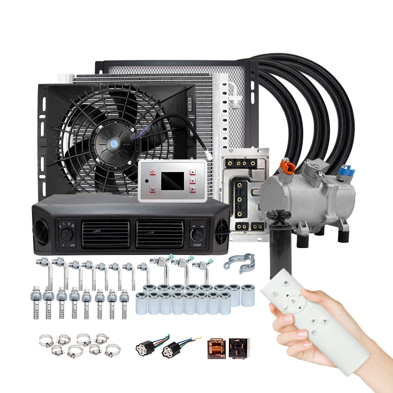 Universal Automotive Auto Electric Air Conditioning Compressor 12V 24V for Car Van Street Rod Hot Classic A/C Conditioner