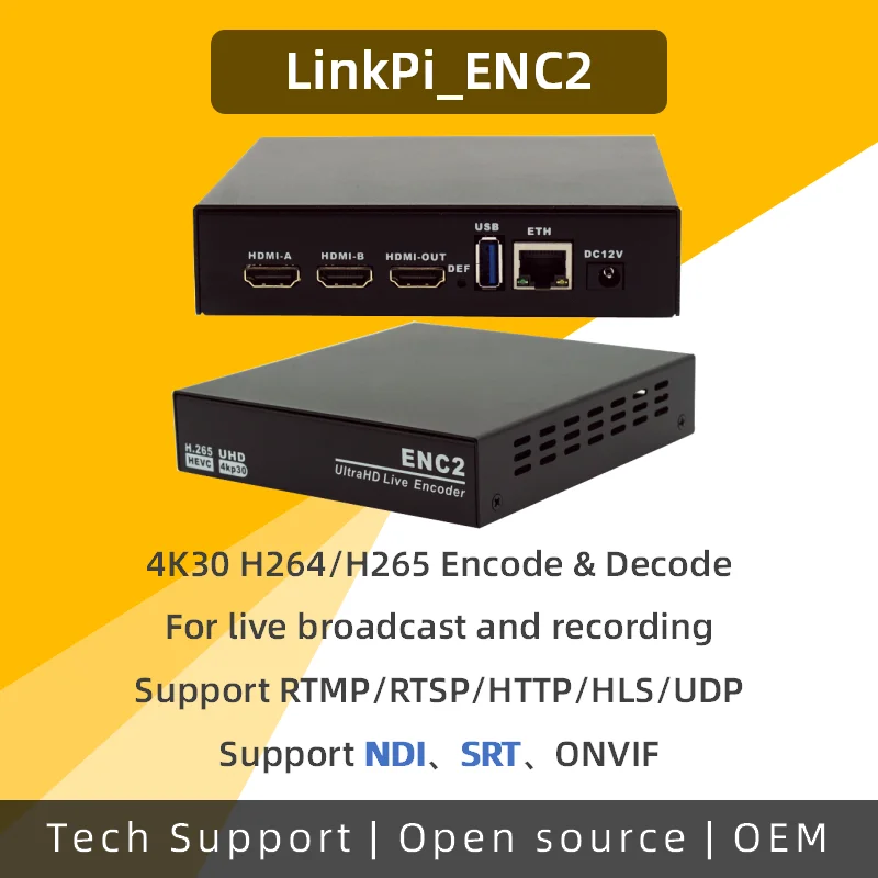 [ENC2] HDMI кодер-декодер 4K 1080P NDI SRT RTMP RTSP Live stream IPCam |