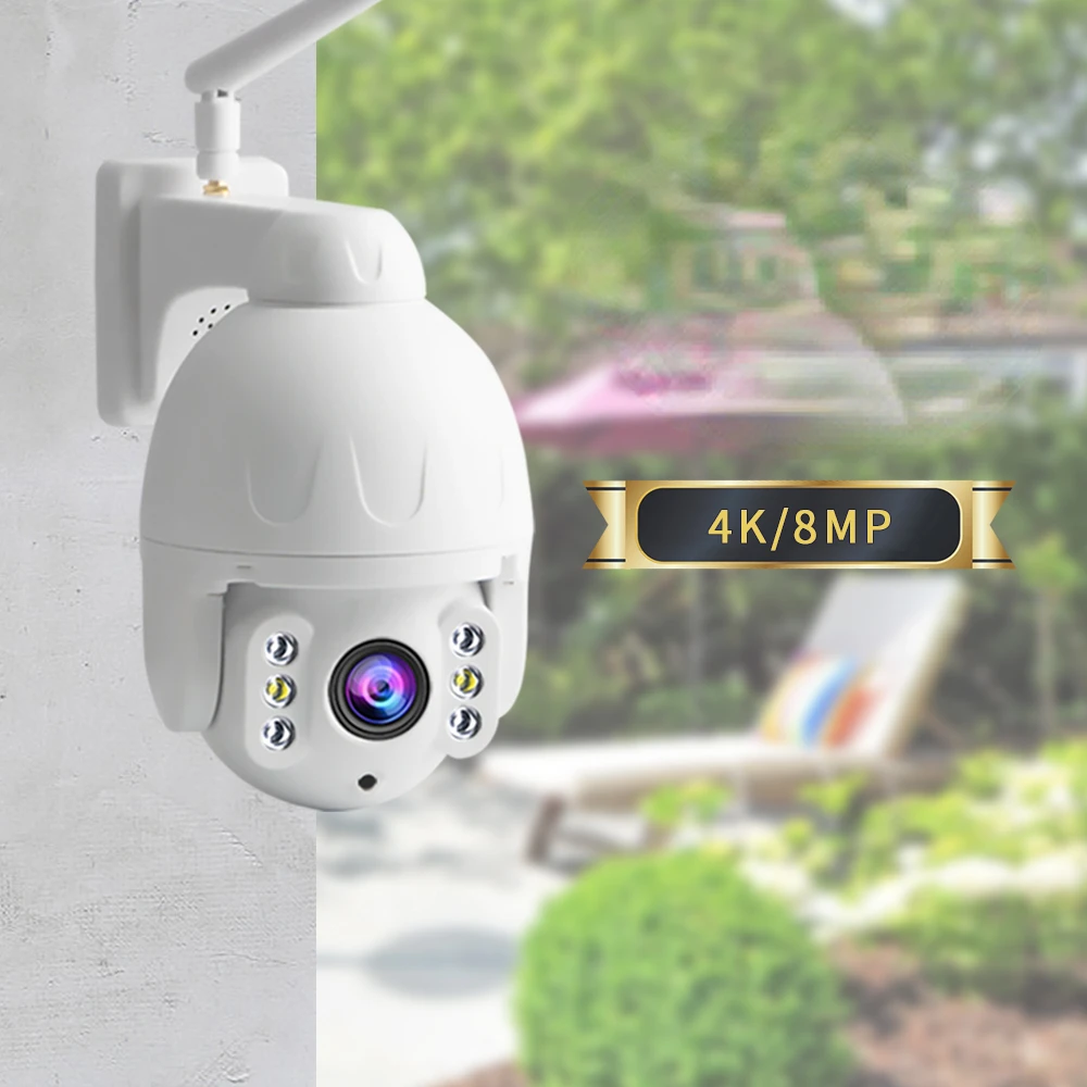 

IP camera 8mp 4k/1080P Wifi Camera Outdoor camera color night vision Wifi PTZ Security Speed Dome Camera 360 camera cctv camera