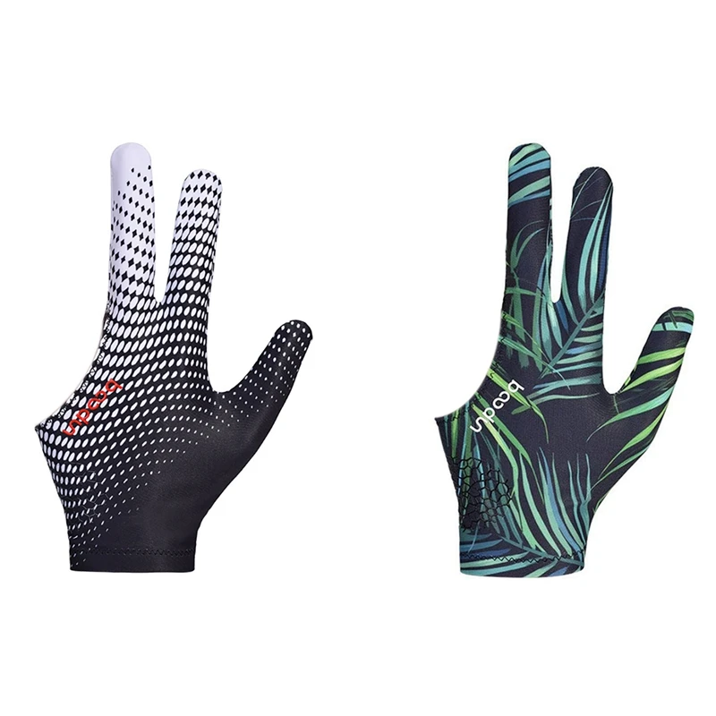 

Boodun 2PC Billiard Pool Cue Shooters 3 Fingers Billiard Glove Left Hand Snooker Gloves
