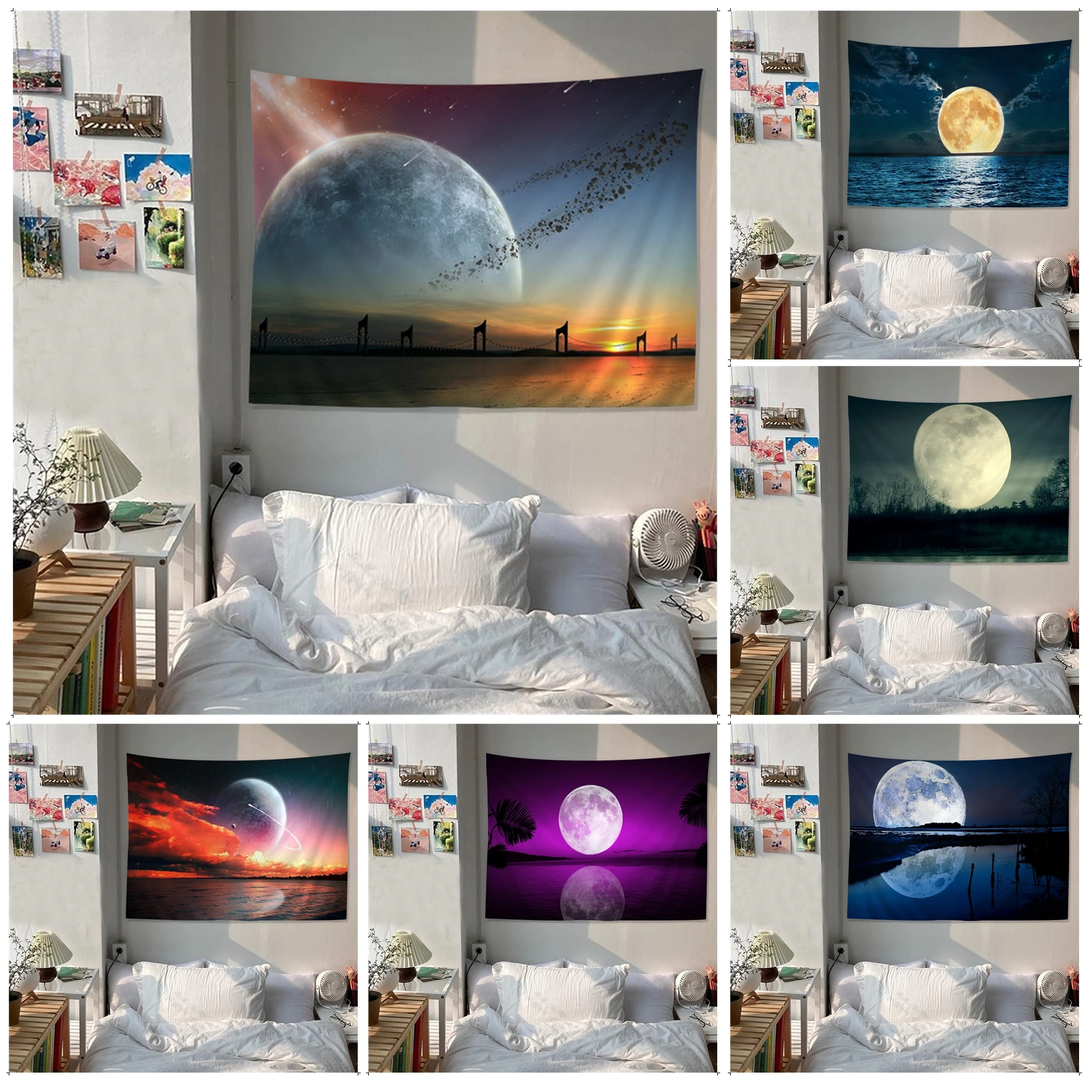 

Sea Moonsun Hippie Wall Hanging Tapestries Home Decoration Hippie Bohemian Decoration Divination Wall Hanging Sheets