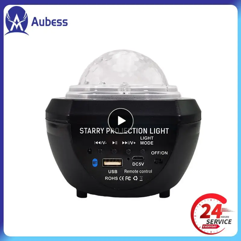 

1/2/3PCS Usb Charging Music Starry Sky Projection Lamp Colorful Projection Lamp Water Pattern Laser Star Pattern Light