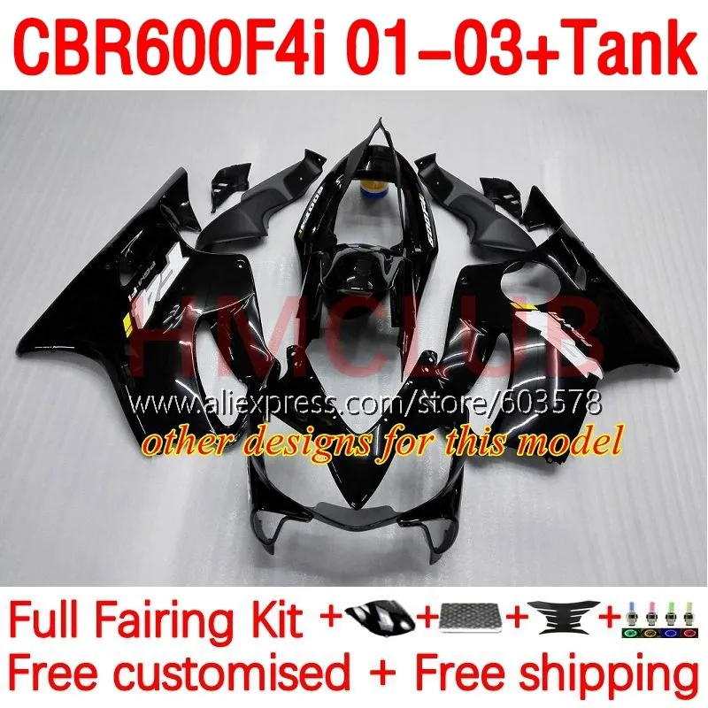Корпус + бак для HONDA CBR600 CBR 600 F4i 600F4i CBR600F4i 2001 2002 2003 600CC 01 02 03 Инжекционный матовый