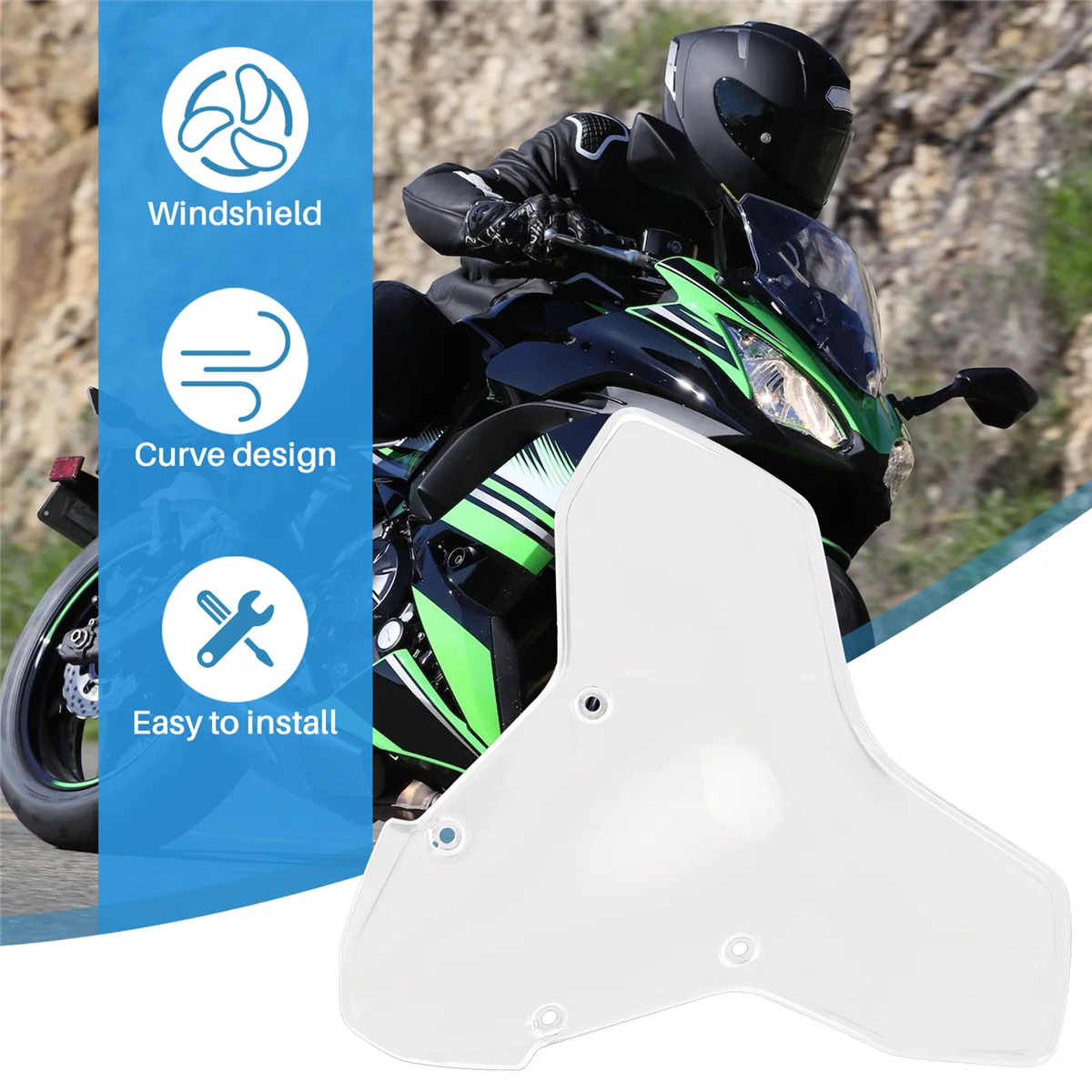 Лобовое стекло мотоцикла дефлекторы воздушного потока для Kawasaki Ninja Z-H2 21-2024 ZH2 Z H2 SE