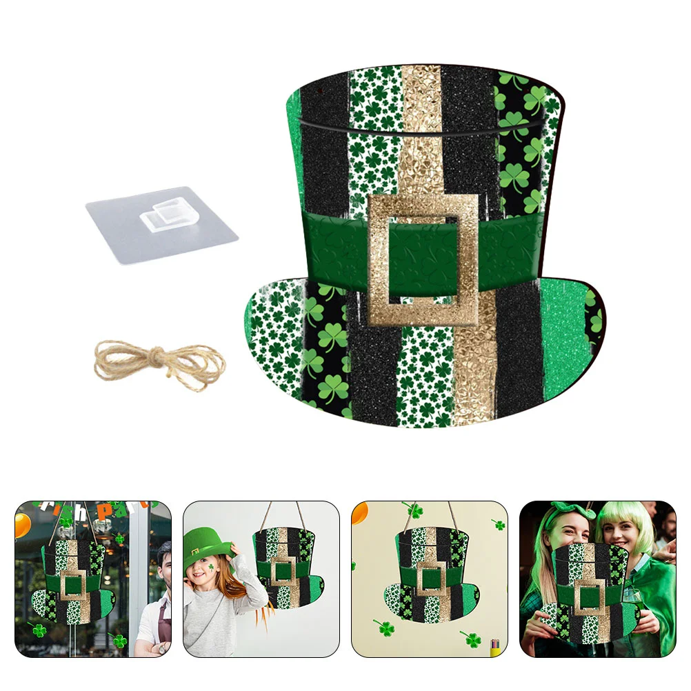 

Sign St Day S Patrick Door Hanging Welcome Decorlucky Wall Wreath Board Patricks Shamrock Plaque Front Wood Happy Farmhouse