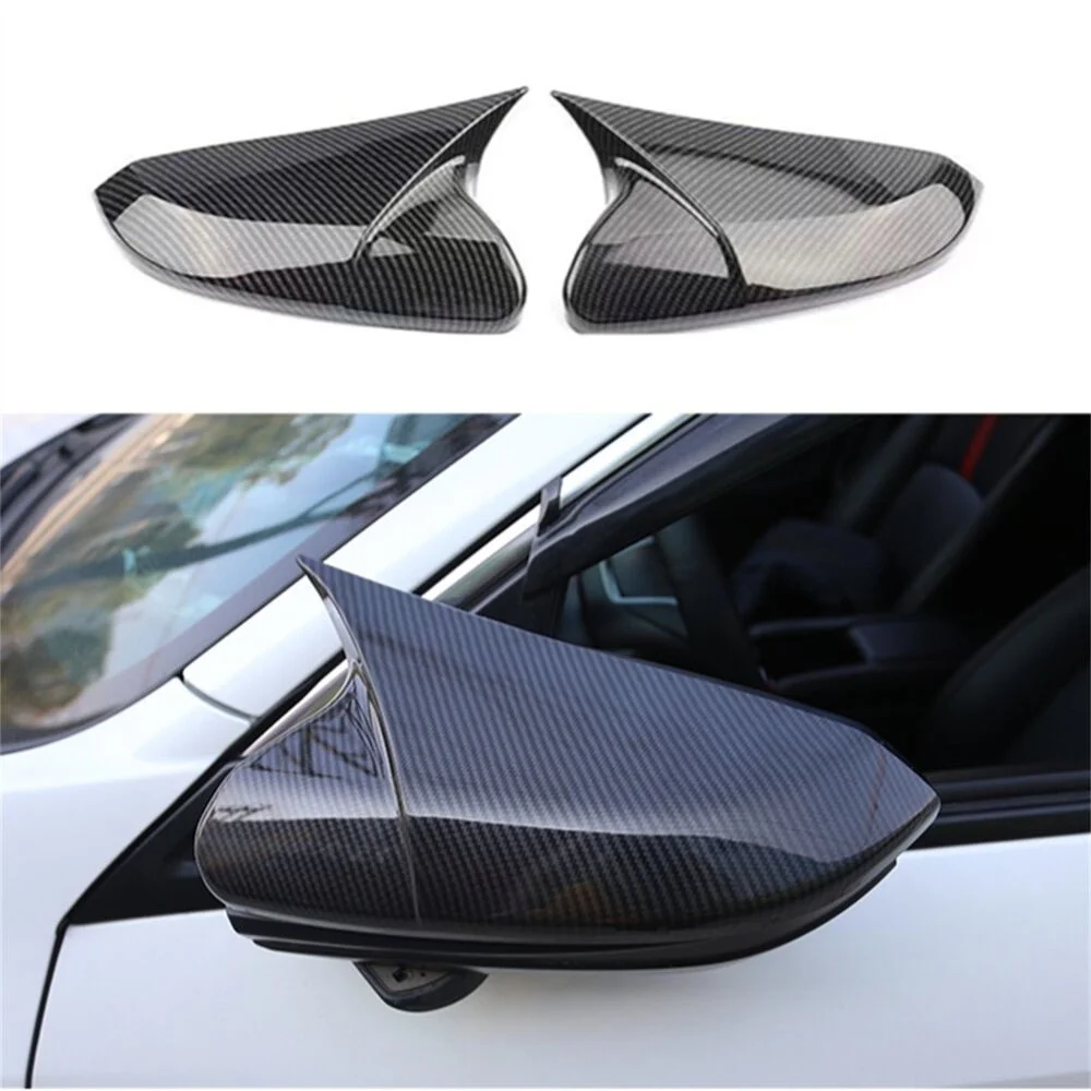 

For 18-20 Honda Accord Pair Carbon Fiber OX Horn Rear View Side Mirror Covers