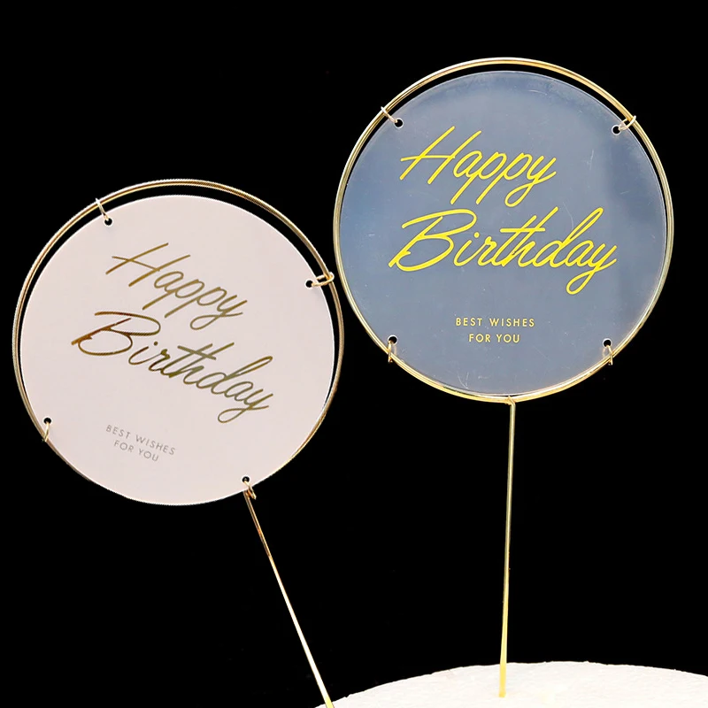 Акриловая искусственная открытка Круглый квадратный прозрачный топ для торта с