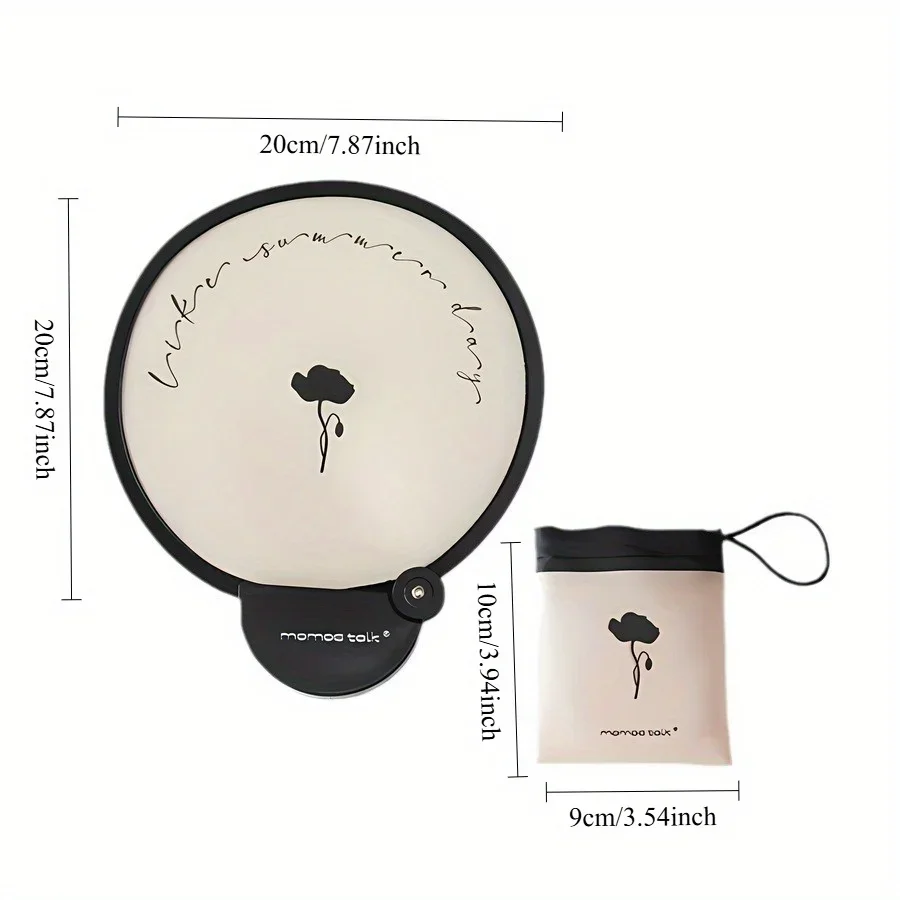 

Портативный портативный складной вентилятор с сумкой для хранения, компактный и портативный, подходит для активного отдыха летом.