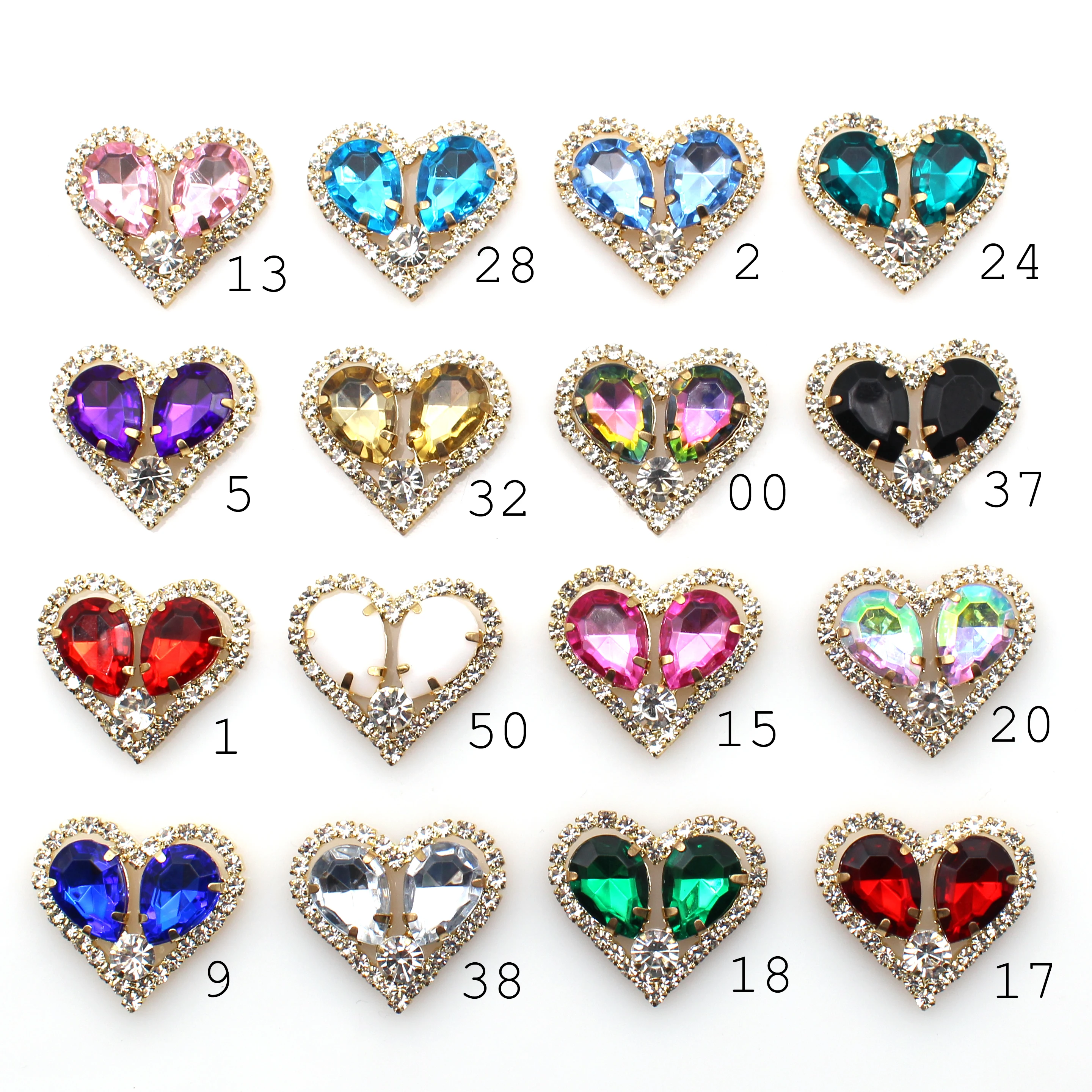 10 шт 25*29 мм Позолоченные в форме сердца металлические аксессуары с плоским дном DIY заколка для волос ручной работы бант декоративные аксессуары