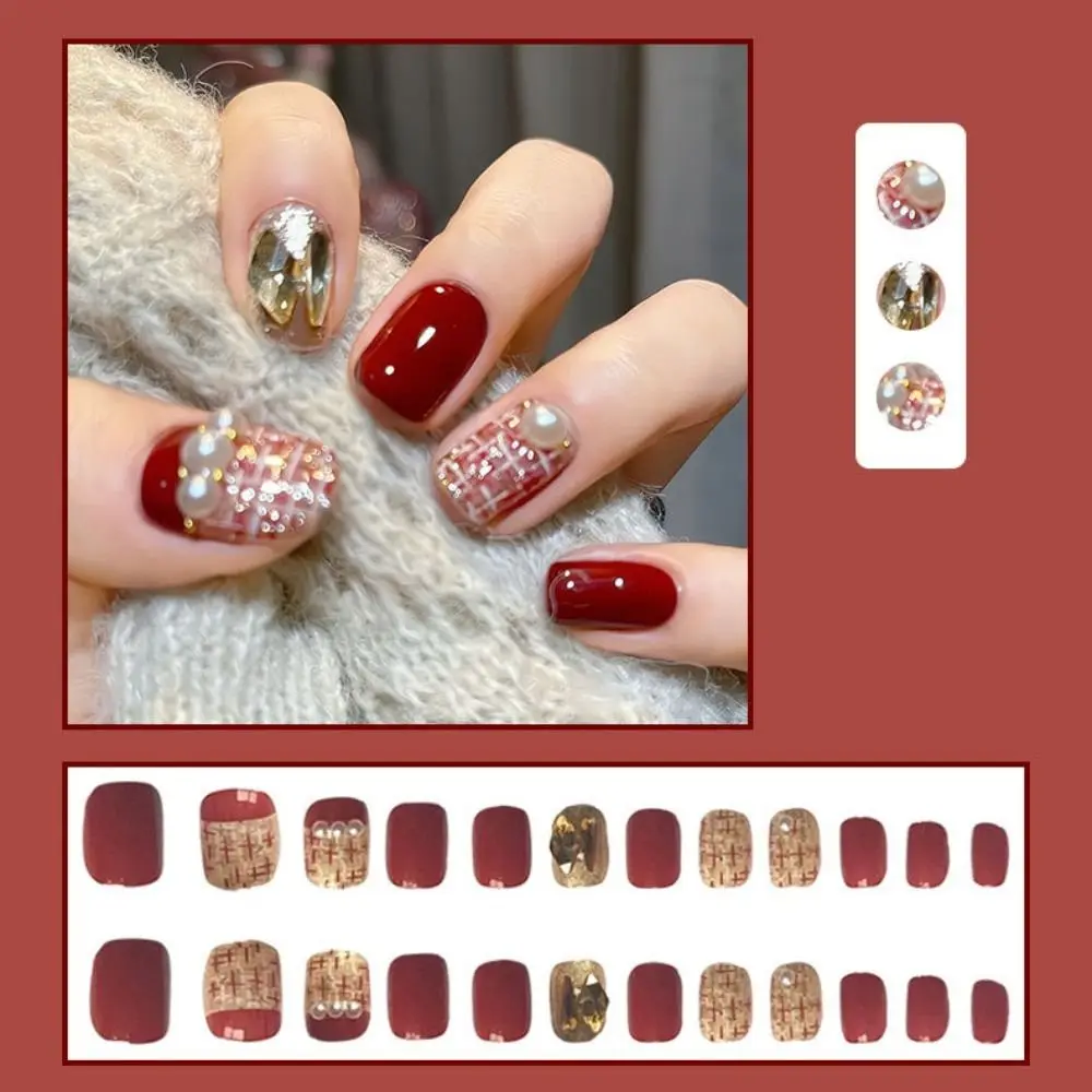 

24pcs Wholesales Fake Nails For Women Light Color Solid Color Wearable Short Press On Fingernail DIY False Nails With Glue