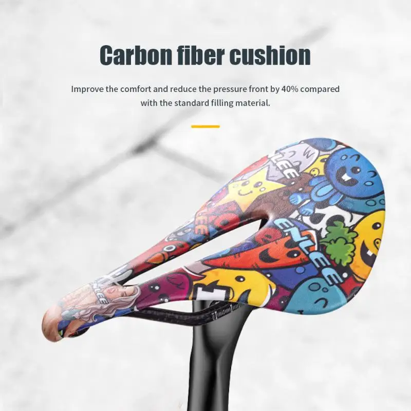 

MTB Saddle Road Bike Comfort Carbon Saddle Road Bicycle Cushion Mountain Bike Seat Mat Ultra Light Hollow ComfortSaddles 자전거 안장