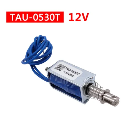 Dc 6V 12V 24V магнитный соленоид TAU-0530 Push & Pull, открытая рамка, электромагнит, фотоэлемент, ход 10 мм, поддерживающая силу 700g