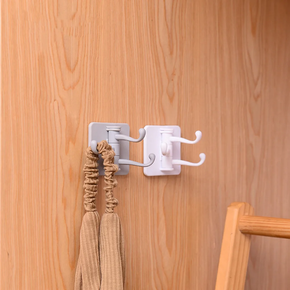 

Rotatable Seamless Adhesive Hook Strong Bearing Stick Hook Kitchen Wall Hanger Bathroom Kitchen supplies Hooks Dropshipping