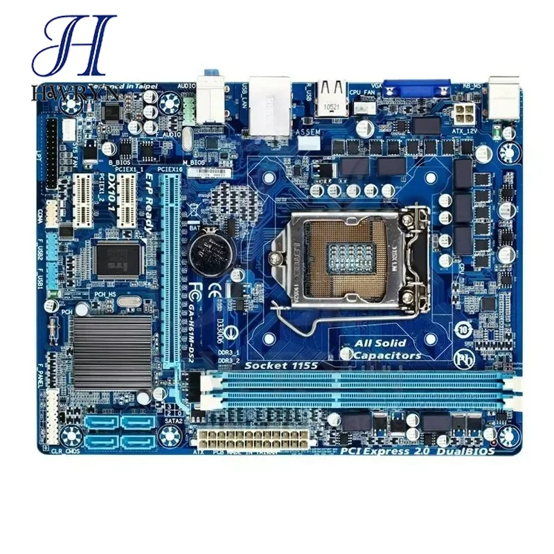 Фото Материнская плата для Gigabyte H61M-DS2 H61M-S1 H61M-D1, сокет LGA 1155, память DDR3, поддержка интегрированной графики №2