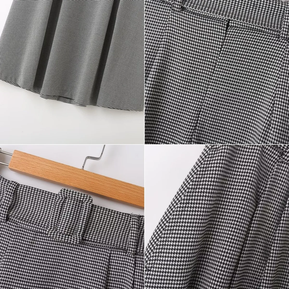 Женский Весенне-летний Клетчатый Комплект-рубашка В Европейском И Американском