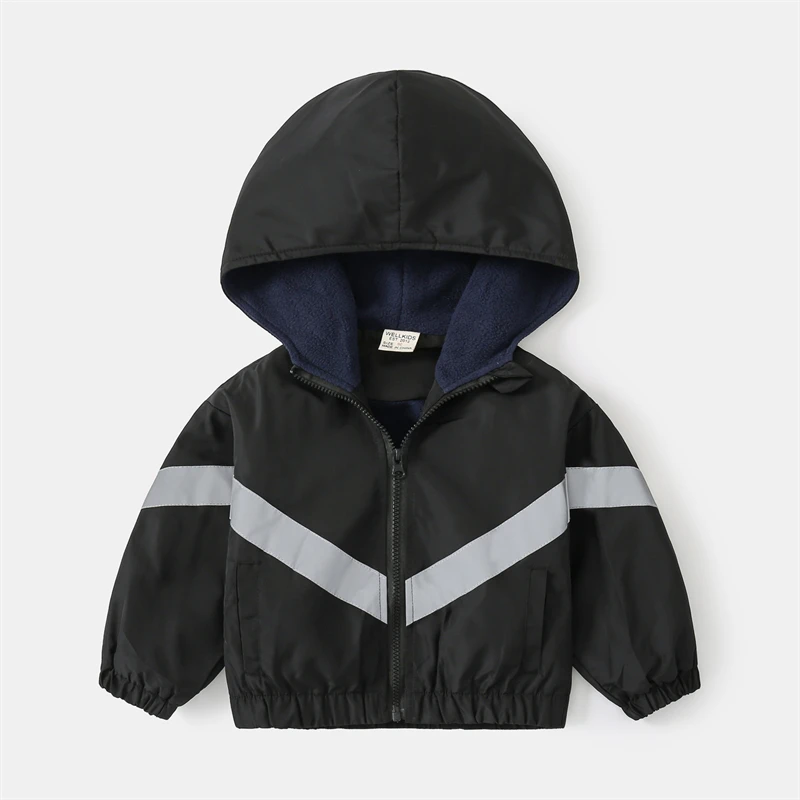 

Детская цветная флисовая куртка с капюшоном и длинными рукавами на осень 2022 г. Модная повседневная спортивная куртка