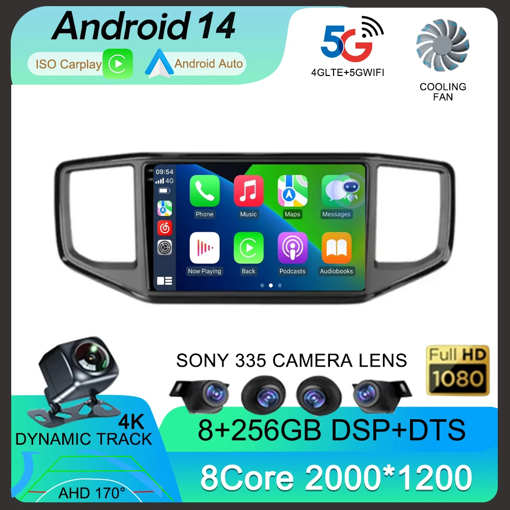 Android 14 Carplay для Volkswagen Amarok 1 2016 - 2020 навигация GPS Беспроводная Автомобильная