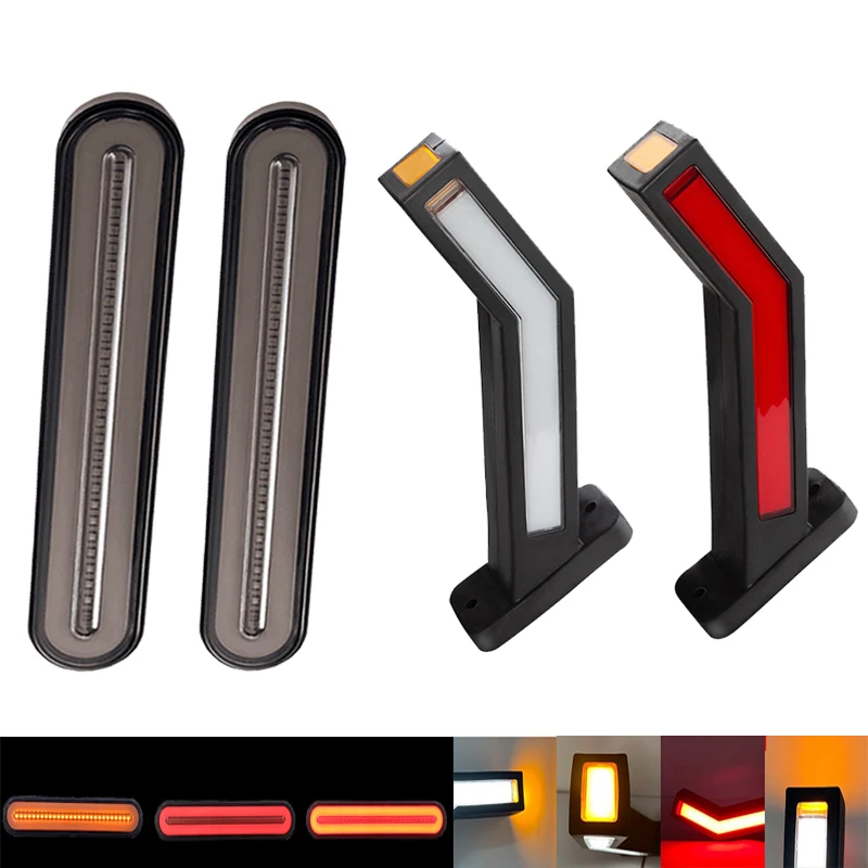 

LED Trailer Brake Light Waterproof Tail Brake Flow Turn Signal Light/Neon Light Pole Side Marker Light 12-24V