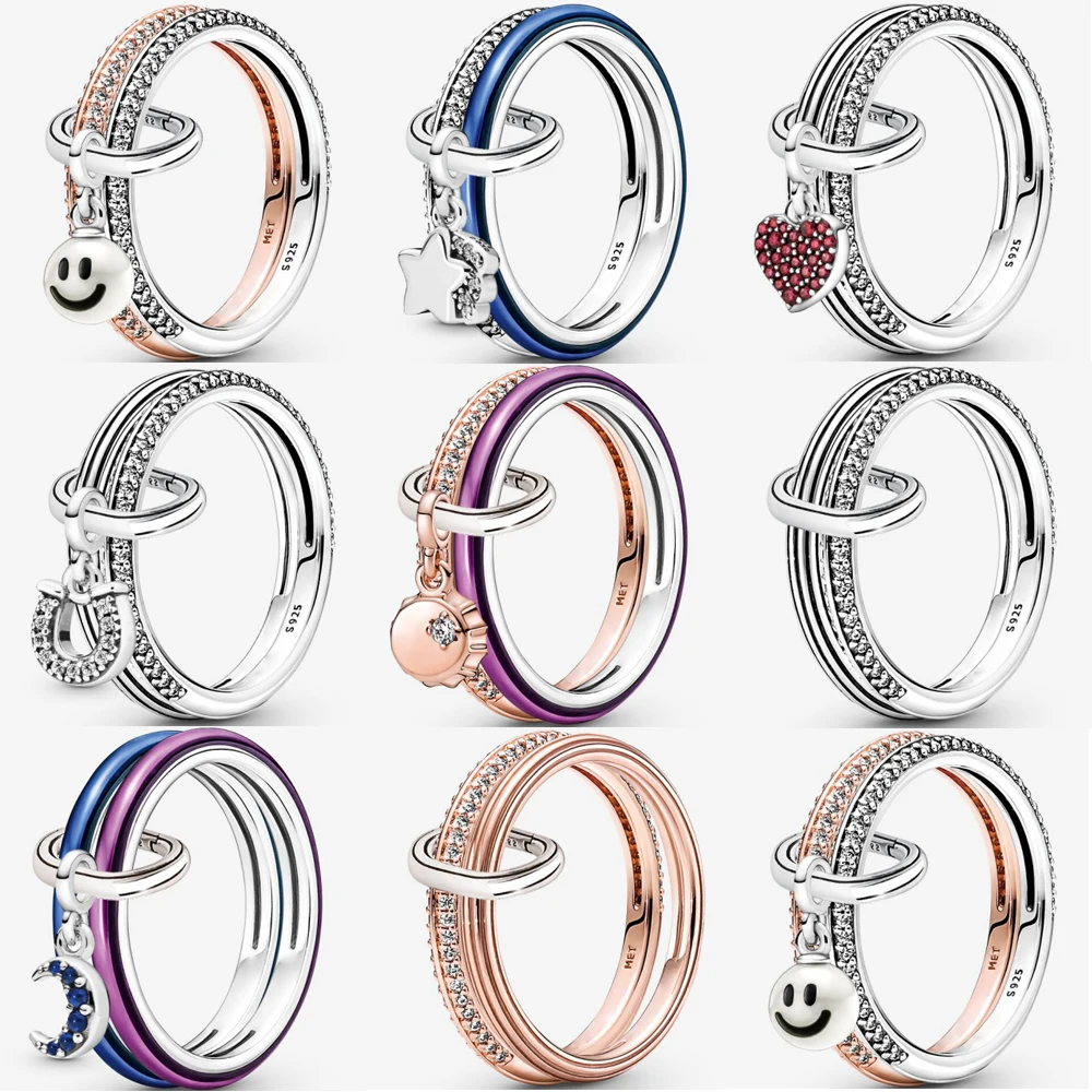 

2021 Fahmi 925 Sterling Silver Temperament Chic Fashion Me Collection New Winter Christmas Ring Set Girl Gift Free Shipping