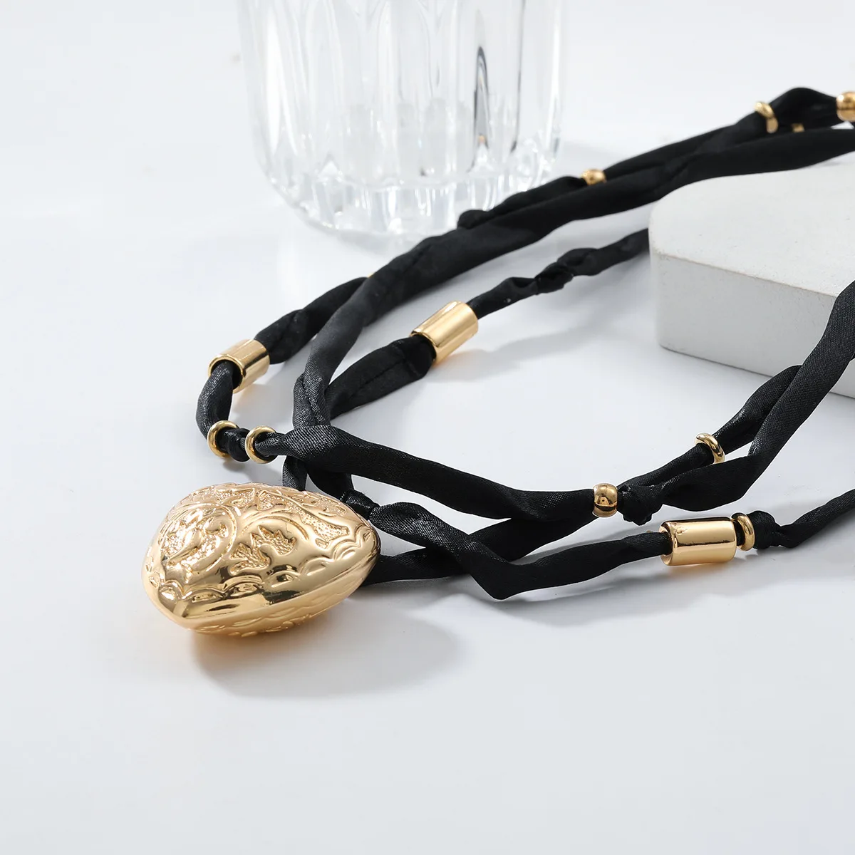 ZAA винтажные ожерелья с подвеской в форме сердца для женщин длинные веревочные