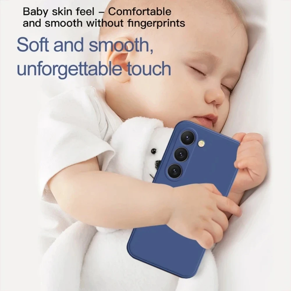 Жидкий силиконовый чехол для Samsung Galaxy S24 S23 S22 S21 S20 FE A21S A31 A33 A53 A54 A71 A72 A73