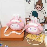 kawaii sanrioed bags my melody anime cartoon cute creative sofa plushie doll plush backpack tote bag shoulder bag toys for girls