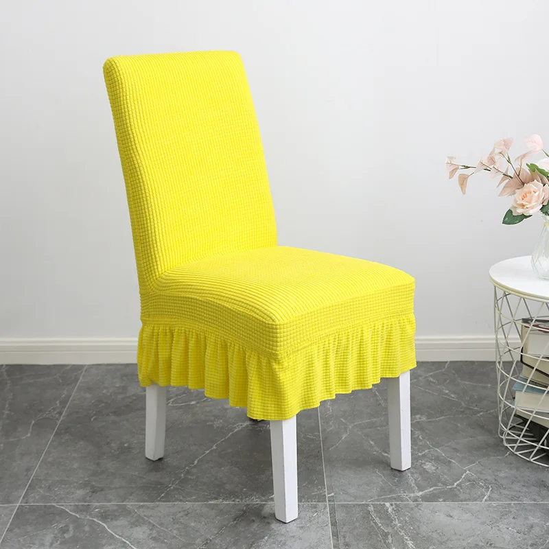 Юбка чехлы на стулья из спандекса бархата лайкры универсальное украшение для