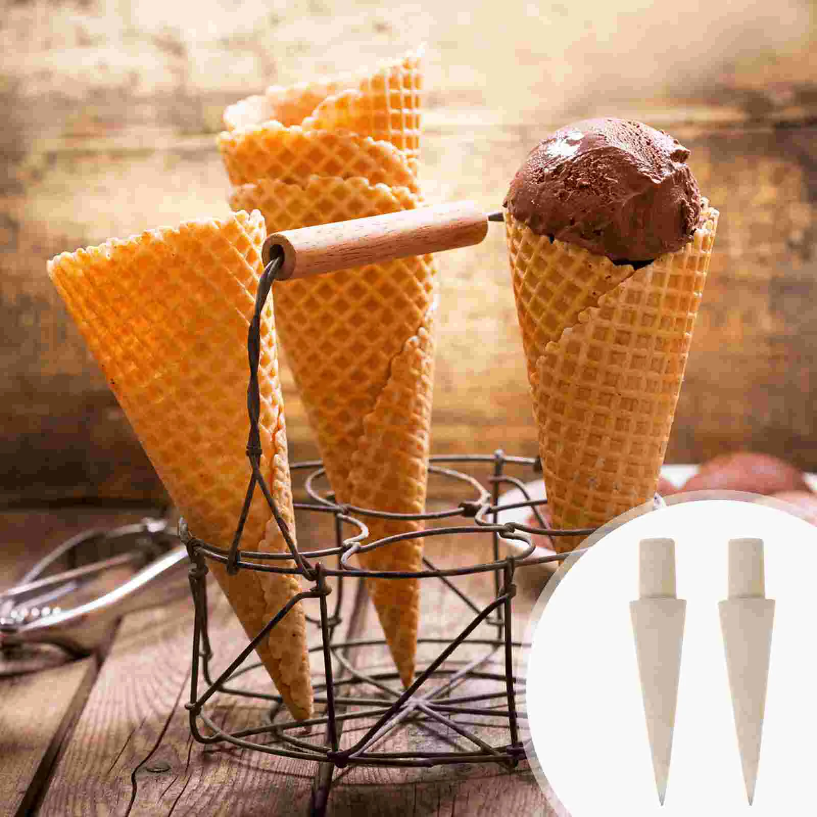 

2pcs Roll Horn Forms Molds Pastry Roll Baking Cannoli Tubes Forms Cannoli Tubes Krumkake Pastry Tool Wooden Cream Horn
